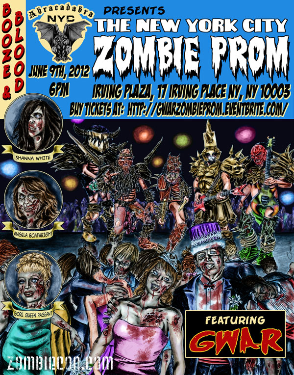NYC Zombie Prom with GWAR flyer